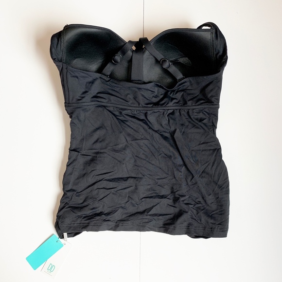 SEAFOLLY DD Tankini Ruching High Back Black - Picture 4 of 4